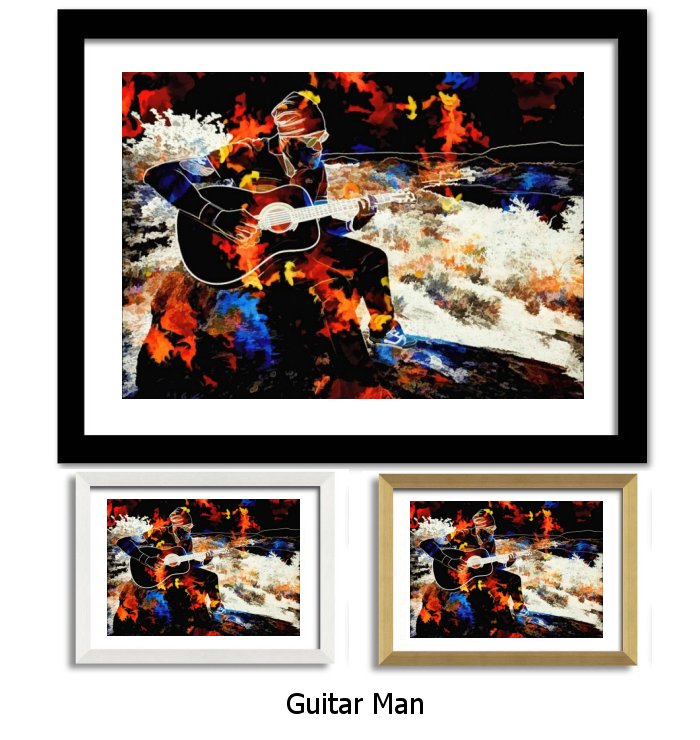 Guitar Man Framed Print 